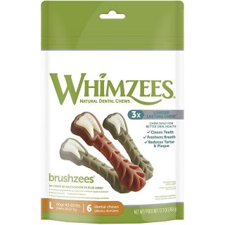 Whimzees Natural Dental Chews Large Brushzees 6 Large Dental Chews