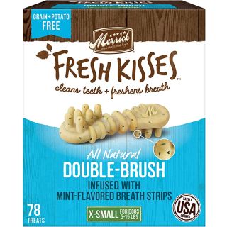 Merrick Fresh Kisses mint Extra Small Brush 78 count