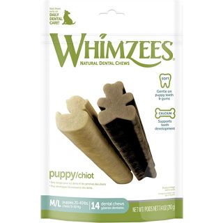 Whimzees Natural Dental Chews Puppy L/M Brushzees 14  Dental Chews